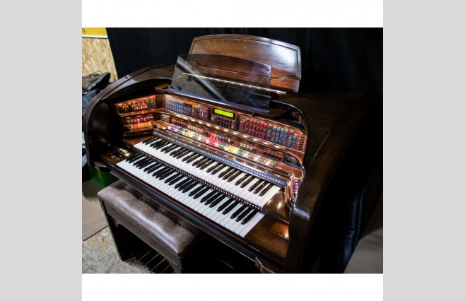 Used Lowrey Majesty DLX Cherry Organ All Inclusive Top Grade Package (SN:510D604K023178) - Image 5